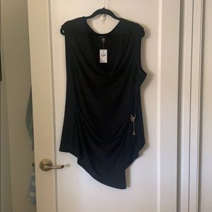 sleeveless top with gold embellishments